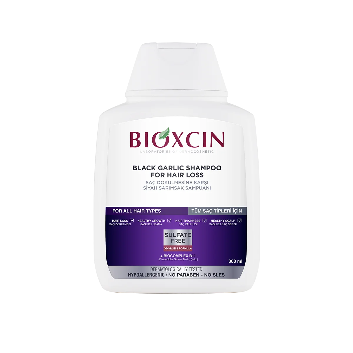 BIOXCIN Black Garlic Shampoo For All Hair Types 300ML