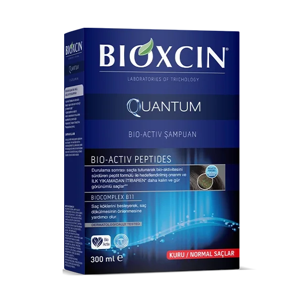 BIOXCIN Quantum BIO-ACTIV Shampoo for NORMAL-DRY hair 300ML - Image 3