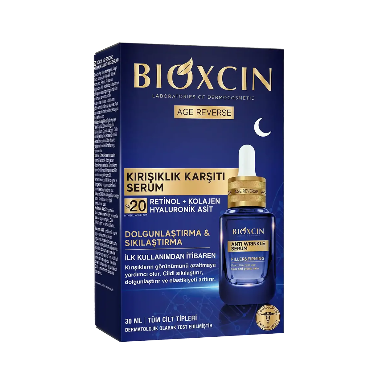 BIOXCIN Age Reverse SERUM Collagen + Retinol + HA Anti Wrinkle 30ML - Image 2