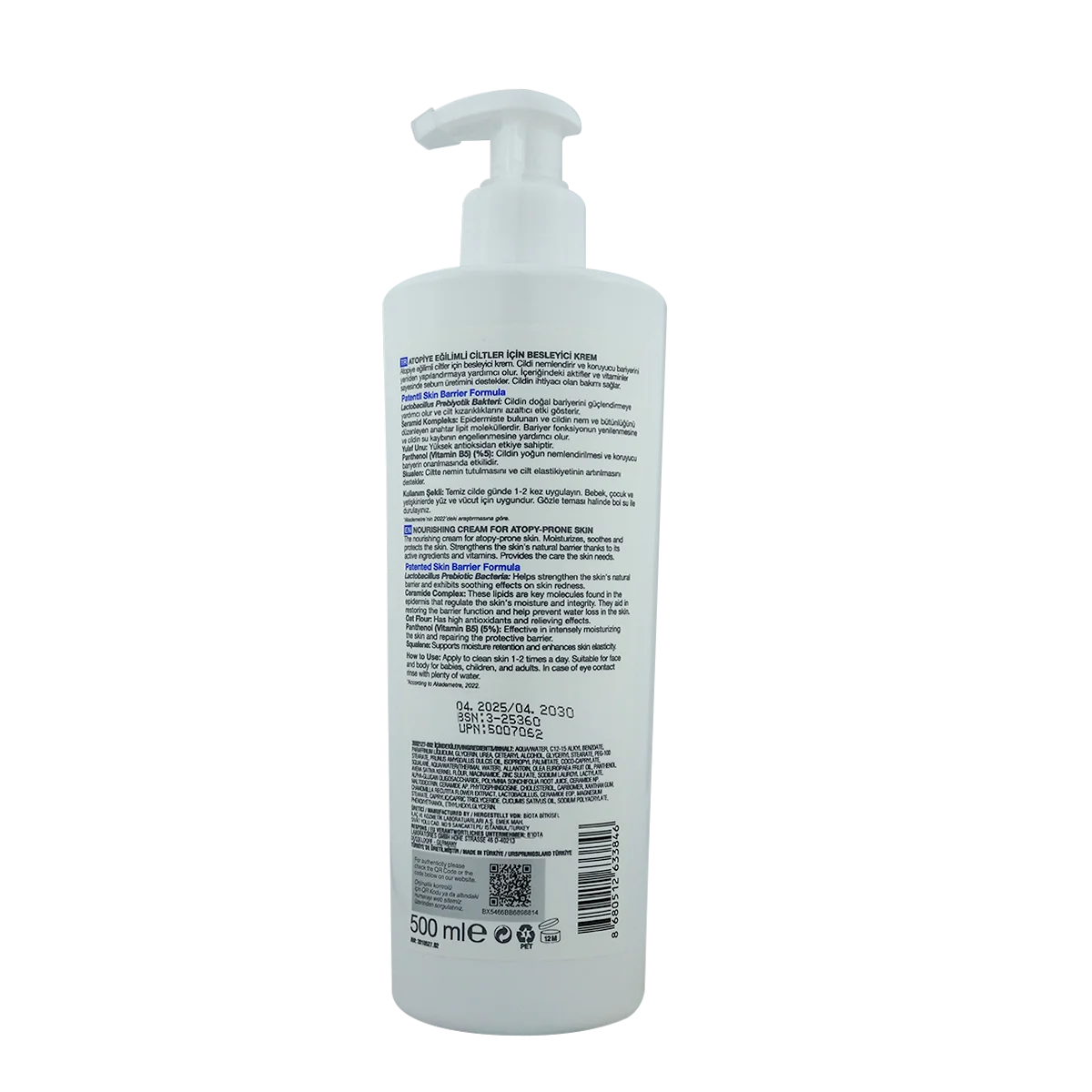 BIOXCIN ATOPICARE Clinical Nourishing Cream 500ML - Image 2