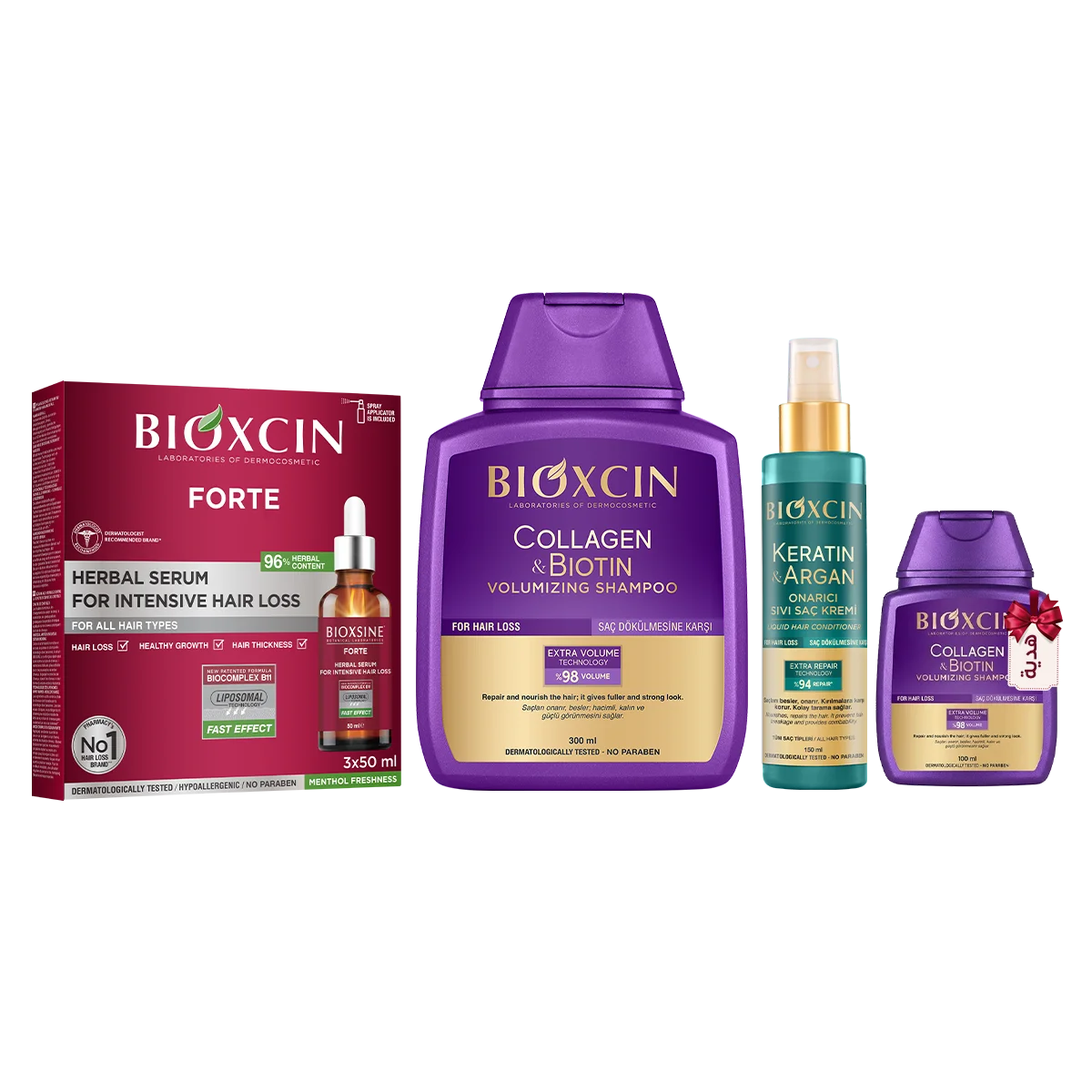 Bioxin Complete Care Package for Hair Loss, Thin & Damaged Hair