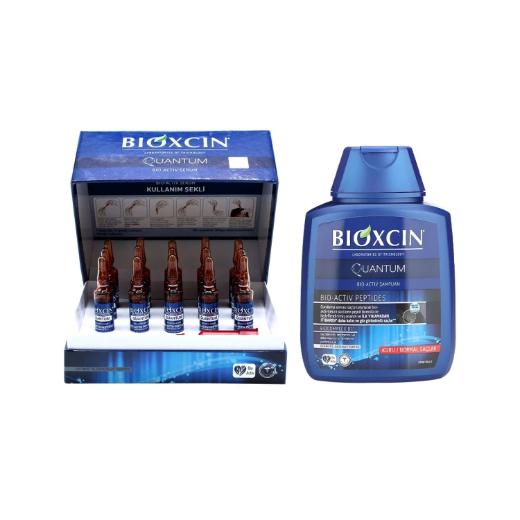 BIOXCIN Quantum Serum + BIOXCIN Quantum Shampoo for NORMAL-DRY Package - Image 2
